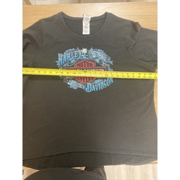 Harley Davidson Women's 1X Skull Long Sleeve  Smokin Tee Winston-Salem,‎ NC Plus - Picture 4 of 6